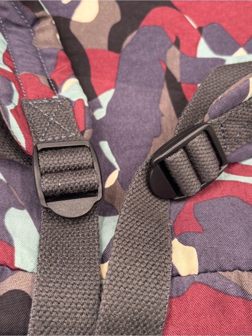 Kipling Paola Mini Backpack Camo Tonal Design Compact Lightweight Blue Gray - Picture 10 of 10